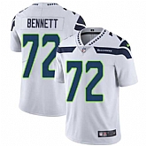 Nike Seattle Seahawks #72 Michael Bennett White NFL Vapor Untouchable Limited Jersey,baseball caps,new era cap wholesale,wholesale hats